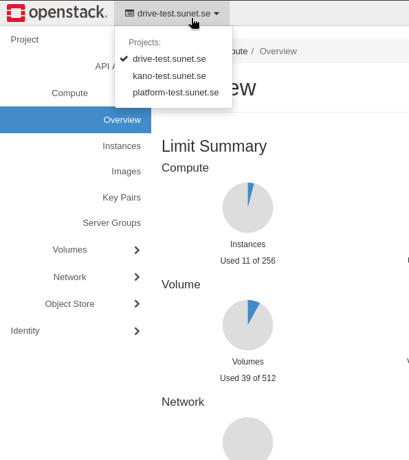 Project selector